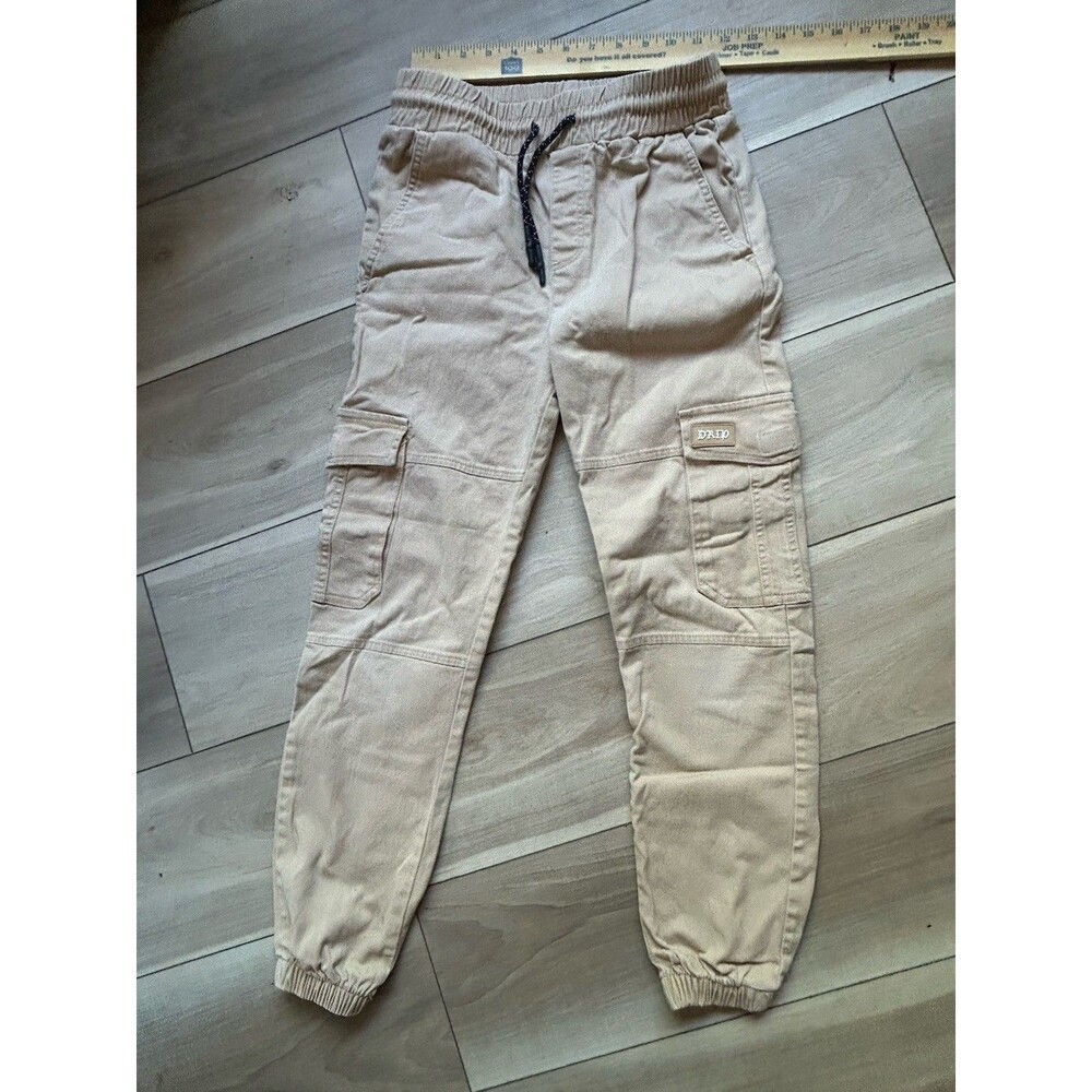 Tan cargo street pants  Juniors size 14 distortion drip Brand Boys